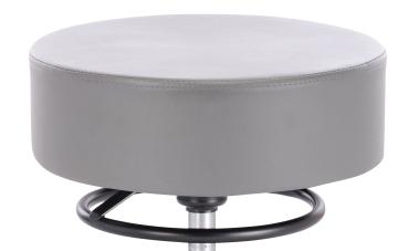 Rollhocker Squash Lederimitat schwarz